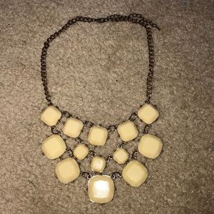 Cream and Gold Statement Necklace